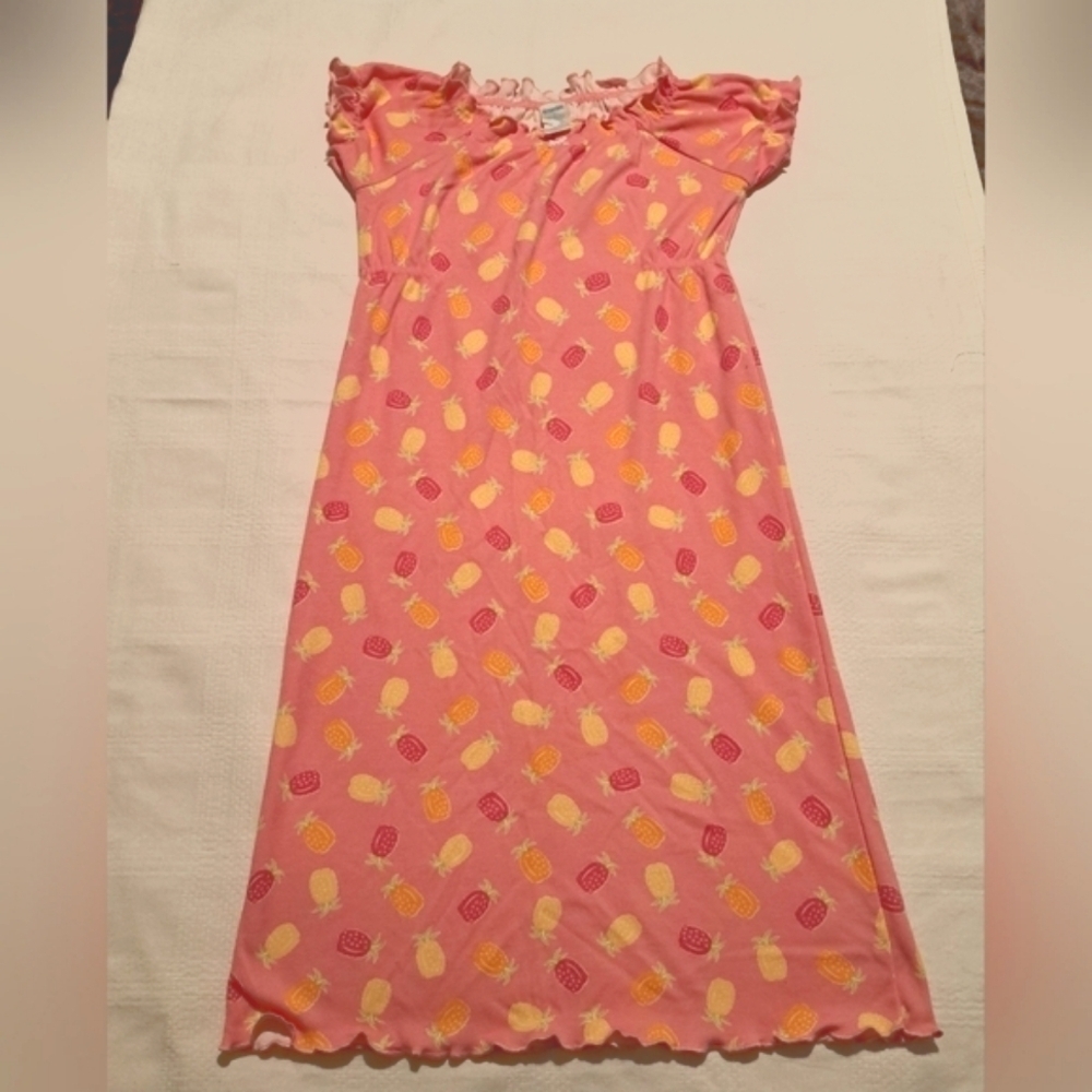 Gymboree girls size 7 pineapple design night gown 2005 EUC
